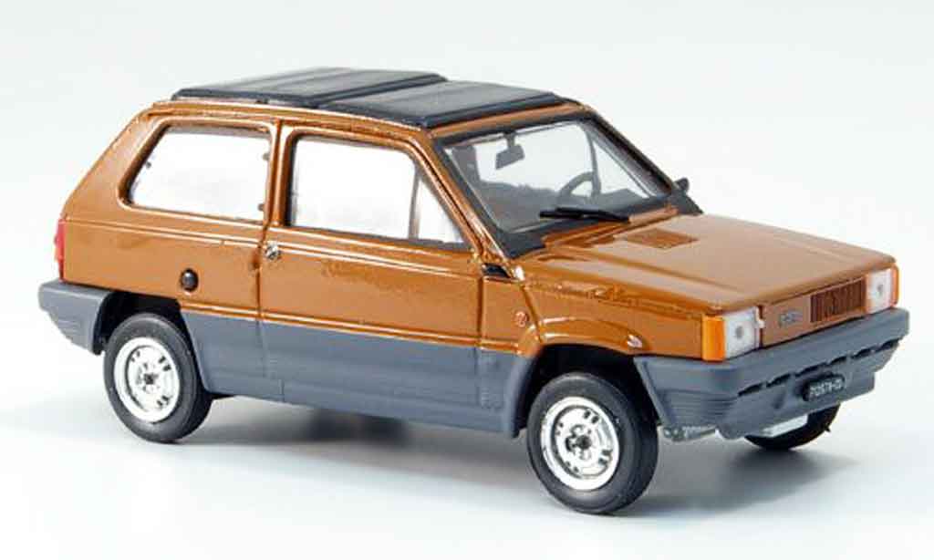 Fiat Panda 1/43 Brumm 45 marronee avec capote Doppelfaltdach 1981 modellino in miniatura