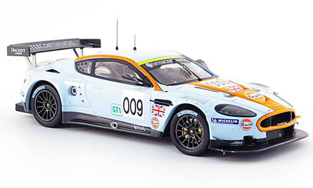 Aston Martin DBR9 1/43 IXO no.009 gulf prasentation 2008 modellino in miniatura