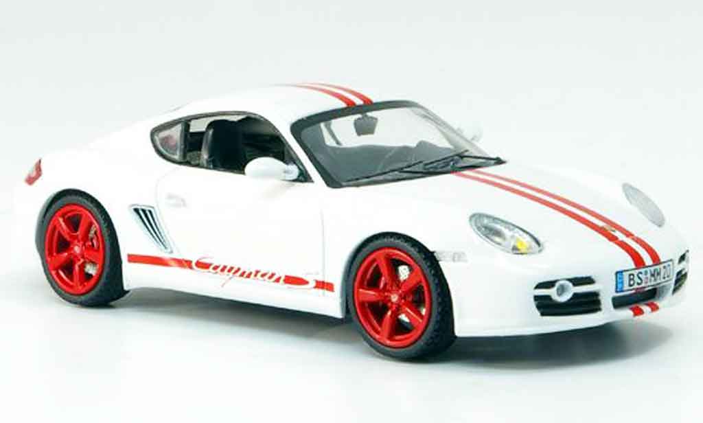 Porsche Cayman S 1/43 Schuco S bianco rosso modellino in miniatura