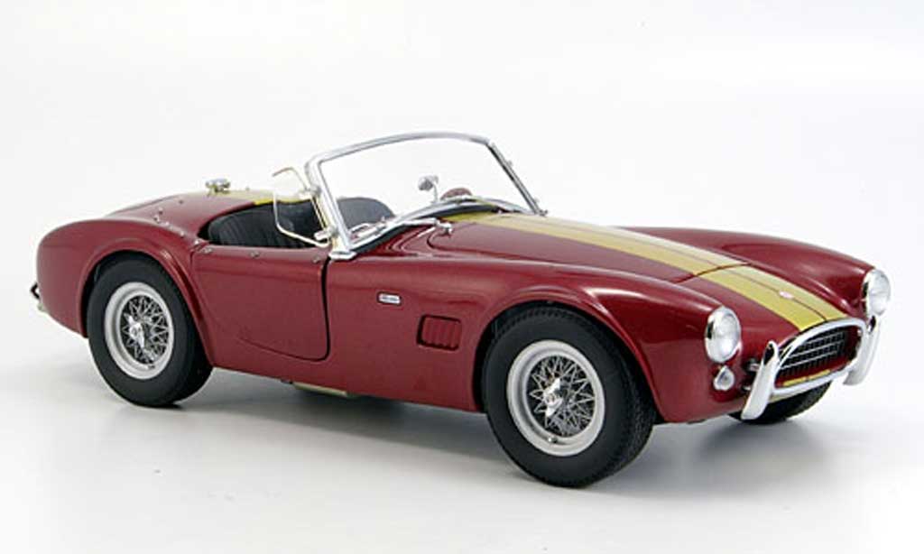 Shelby Ac Cobra 1/18 Exoto 289 rosso avec bandes 1963 modellino in miniatura