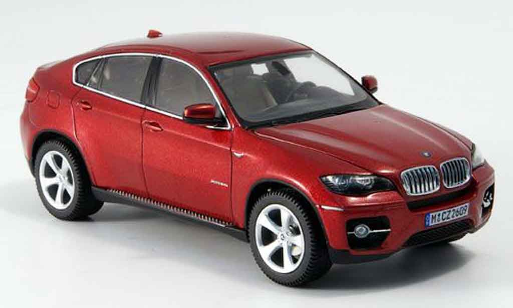 Bmw X6 E71 1/43 Schuco E71 xDrive 50 i rosso 2008 modellino in miniatura