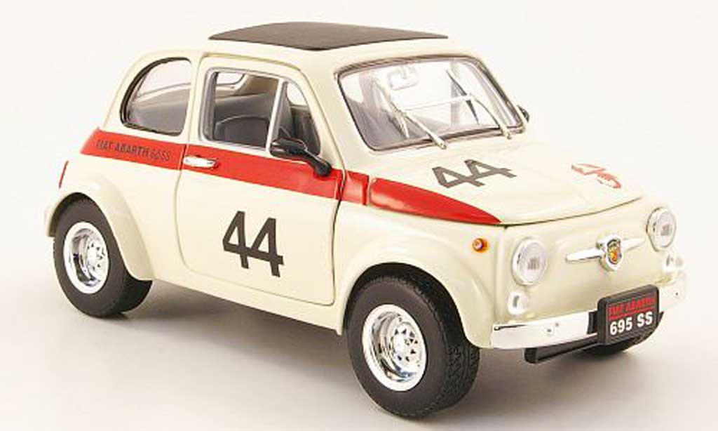Fiat 500 Abarth 1/18 Mondo Motors Abarth 695ss bianco no.44 modellino in miniatura
