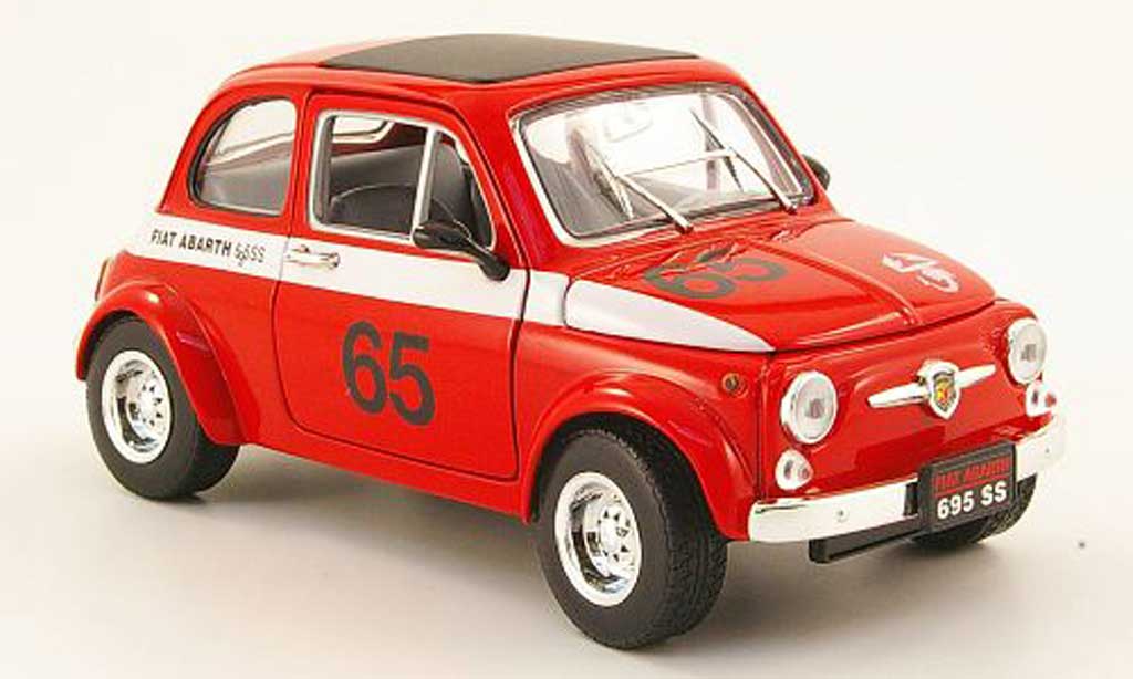 Fiat 500 Abarth 1/18 Mondo Motors Abarth 695ss rosso no.65 modellino in miniatura