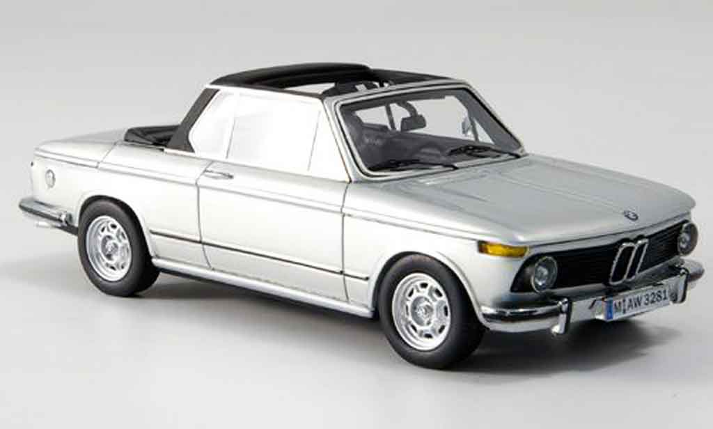 Bmw 2002 Tii 1/43 Neo Tii E10 Baur Cabrio grigio metallisee 1974 modellino in miniatura