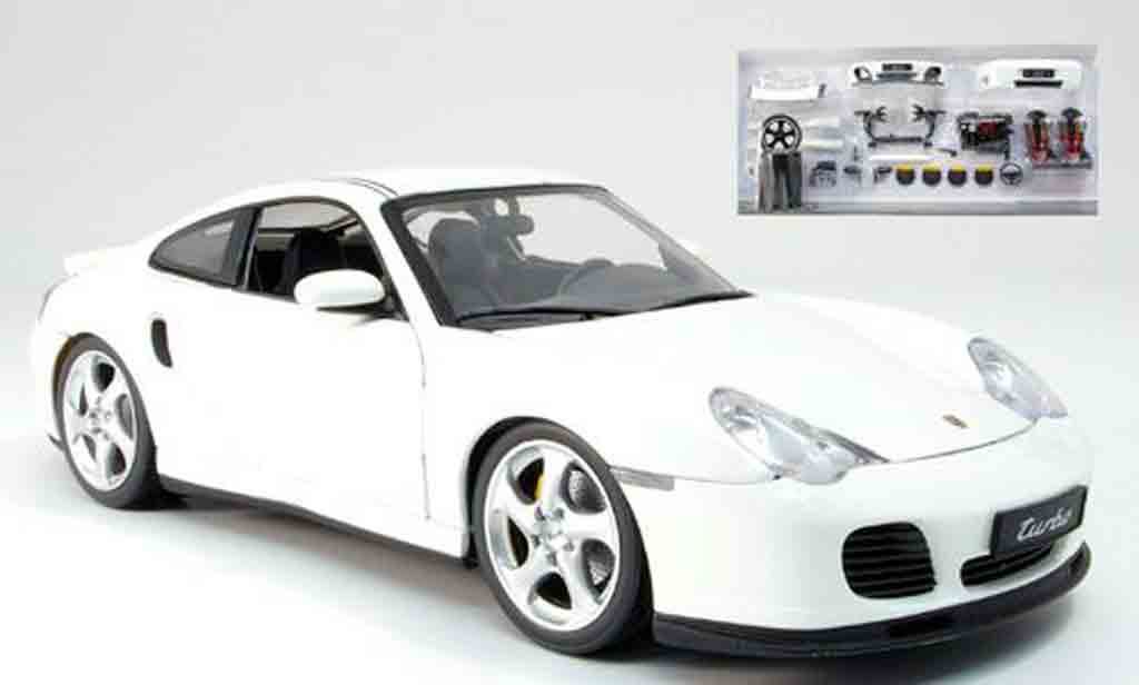 Porsche 996 1/18 AutoProShop gt techart xl bianco mit tunigteilen 2004 modellino in miniatura