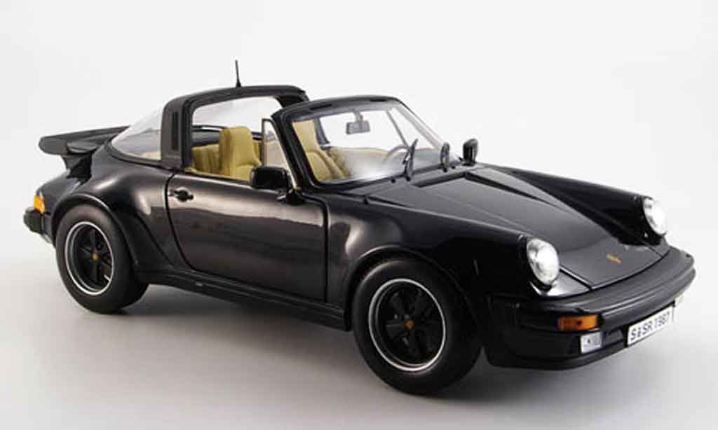 Porsche 930 Turbo 1/18 Norev Turbo 3.3 targa nero 1987 modellino in miniatura