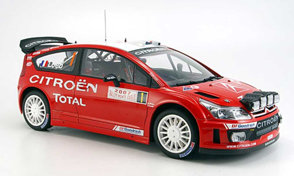 Citroen C4 WRC 1/18 Autoart WRC no.1 loeb/elena sieger monte carlo 2007 modellino in miniatura