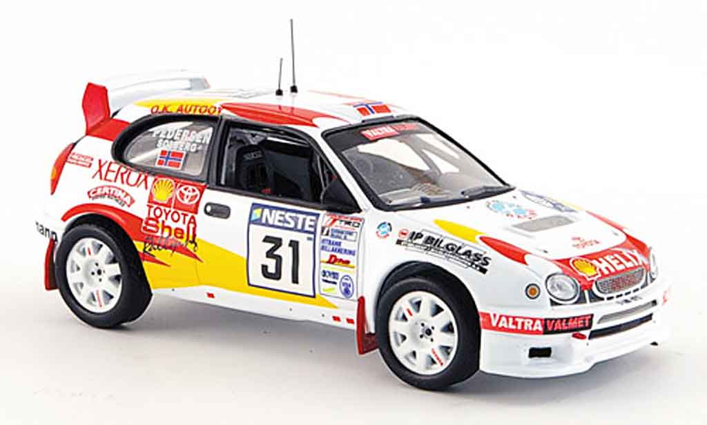 Toyota Corolla 1/43 IXO wrc no.31 rallye finnland 2000 modellino in miniatura