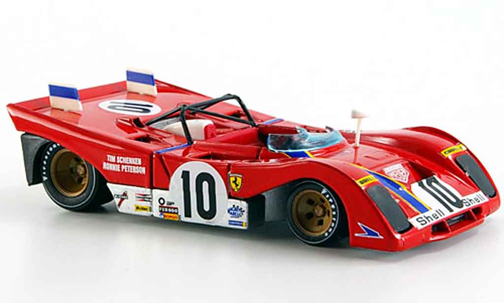 Ferrari 312 PB 1/43 Brumm PB no.10 peterson schenken brands hatch 1972 modellino in miniatura