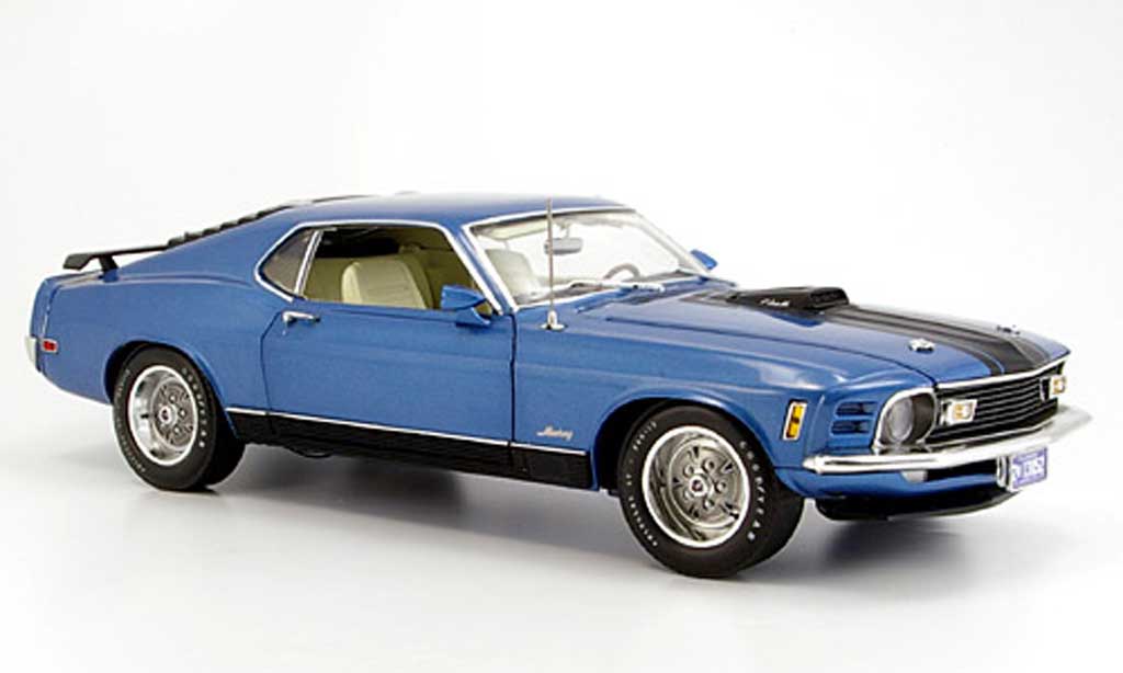 Ford Mustang 1970 1/18 Highway 61 1970 mach 1 blu modellino in miniatura