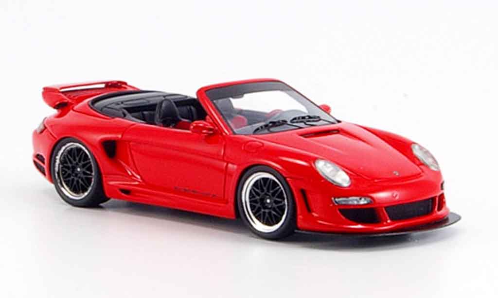 Gemballa GTR 500 1/43 Spark 500 Avalanche rosso Verdeck geoffnet modellino in miniatura