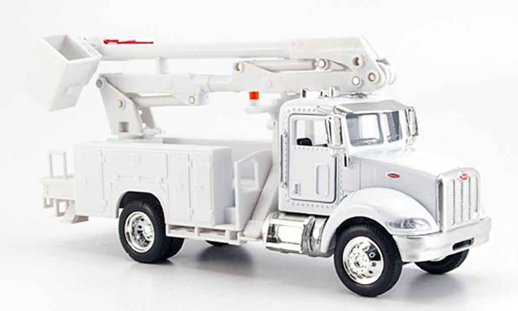 Peterbilt 335 1/43 New Ray bianco Steigerwagen modellino in miniatura
