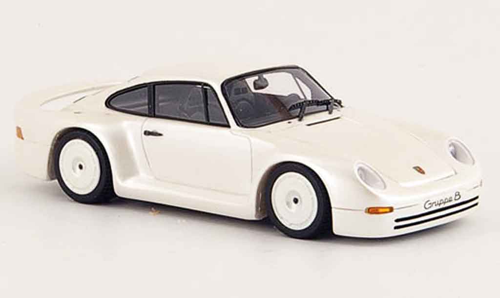 Porsche 959 1/43 Spark Gruppe B bianco modellino in miniatura
