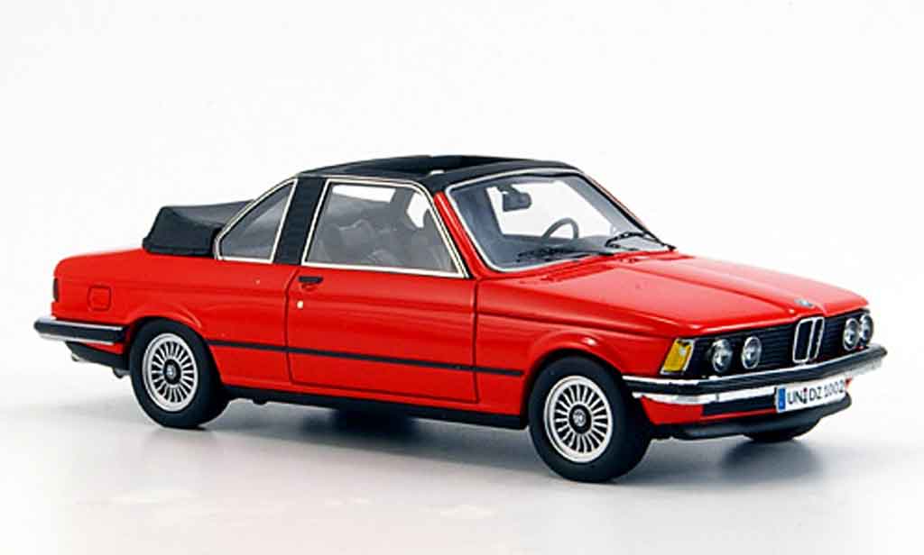 Bmw 323 1/43 Neo (E21) Baur Cabriolet rosso 1979 modellino in miniatura
