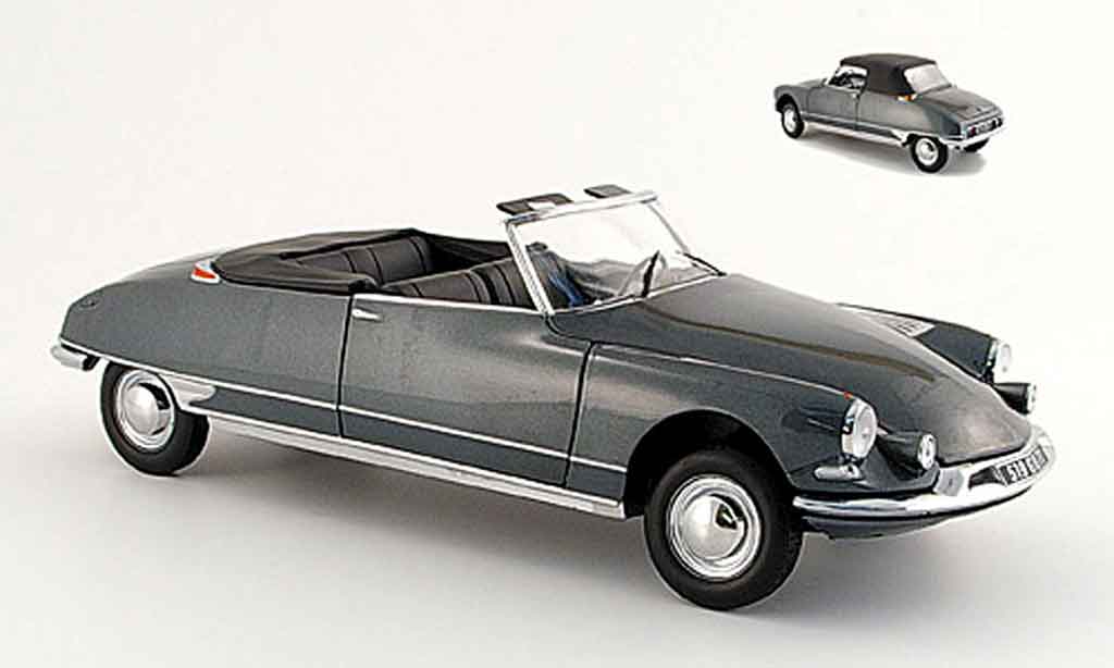 Citroen DS 19 1/18 Norev 19 cabriolet grigio 1961 modellino in miniatura