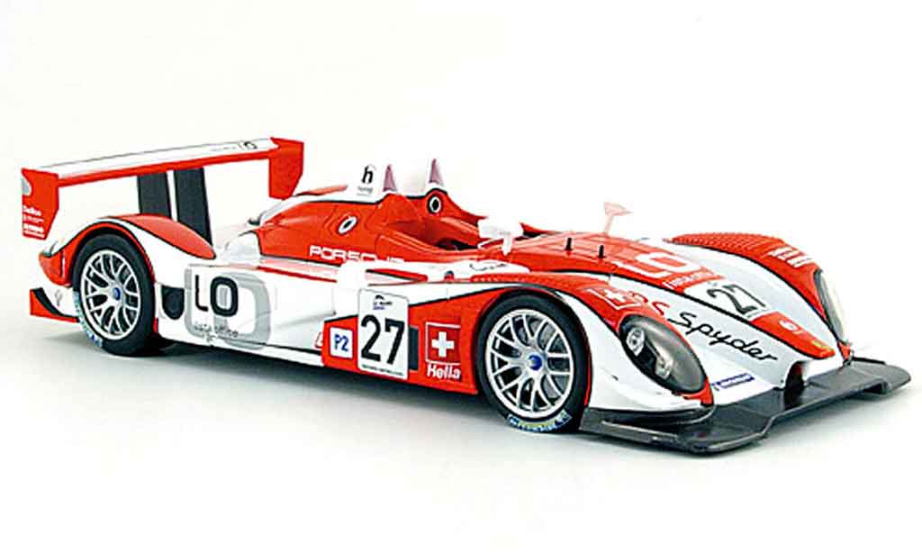 Porsche RS Spyder 1/18 Norev Spyder no.27 team horag 24h le mans 2008 modellino in miniatura