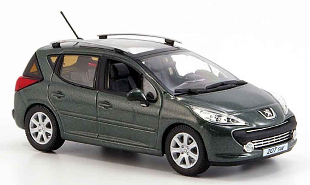 Peugeot 207 SW 1/43 Norev SW grigio 2008 modellino in miniatura