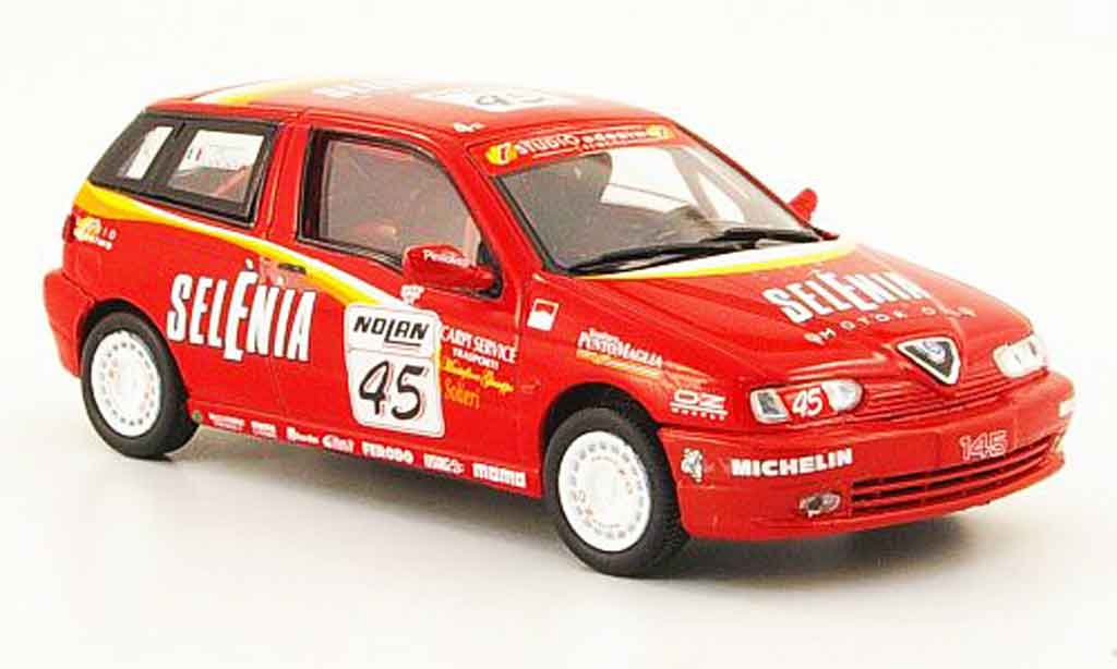 Alfa Romeo 145 1/43 Pego no.45 selenia medici c.i.v.t. racing modellino in miniatura