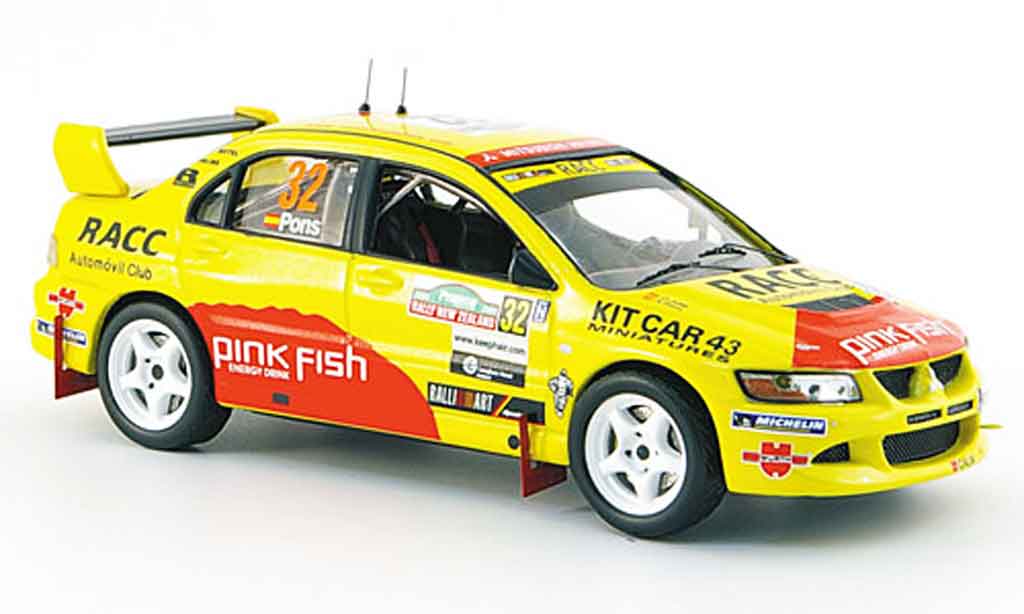 Mitsubishi Lancer Evolution VIII 1/43 IXO Evolution VIII No.32 Rallye Neu Seeland 2005 modellino in miniatura