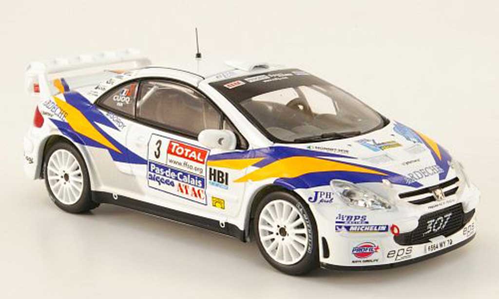 Peugeot 307 WRC 1/43 IXO WRC No.3 Cuoq/Pain Rally Touquet 2006 modellino in miniatura