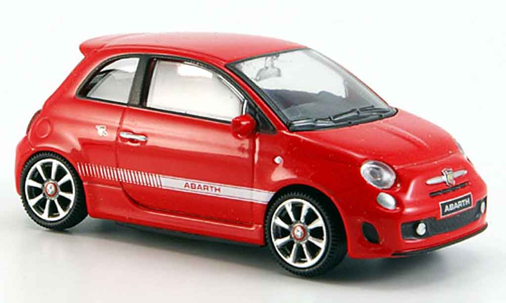 Fiat 500 1/43 Mondo Motors New Abarth rosso 2007 modellino in miniatura