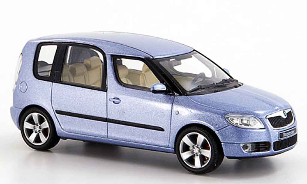 Skoda Roomster 1/43 Abrex grigio metallisee blu 2006 modellino in miniatura