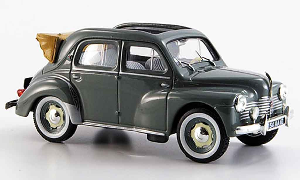 Renault 4CV 1/43 Eligor cabriolet grigio 1953 modellino in miniatura