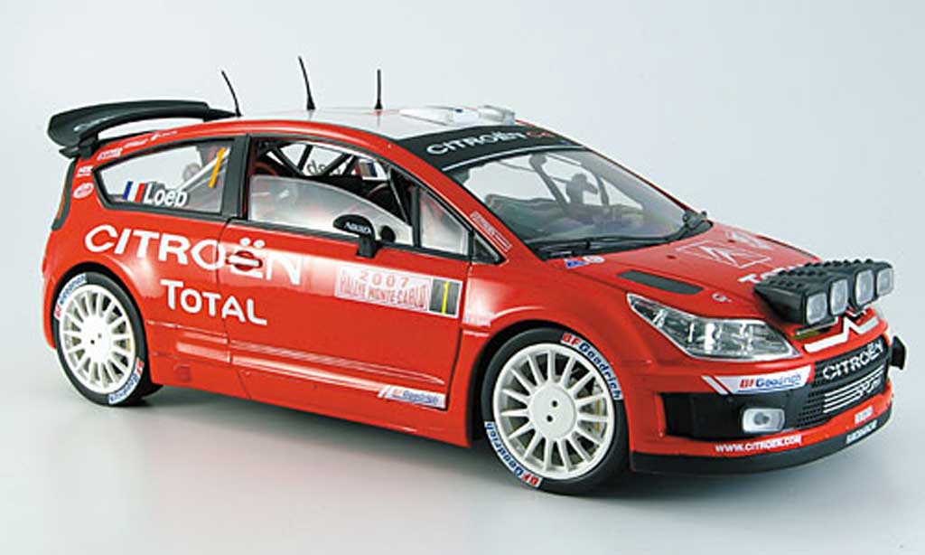 Citroen C4 WRC 2007 1/18 Solido WRC 2007 No.1 Loeb/Elena Rallye Monte Carlo modellino in miniatura