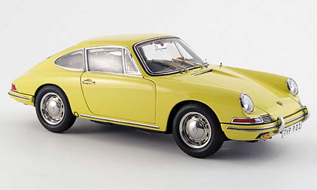 Porsche 901 1964 1/18 CMC 1964 (serie) cremegiallo innenausstattung nero modellino in miniatura