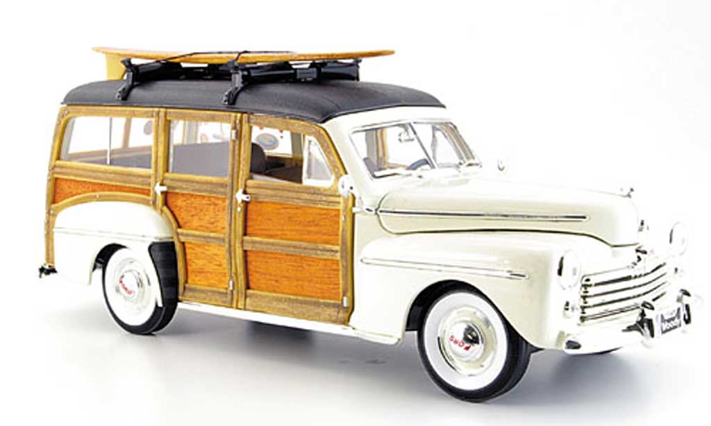 Ford Woody 1/18 Yat Ming bianco 1948 modellino in miniatura