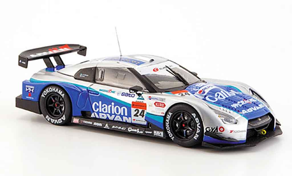 Nissan Skyline R35 1/43 Ebbro JGTC R35 GT R Woodone Advan No.24 Clarion Super GT 2008 modellino in miniatura