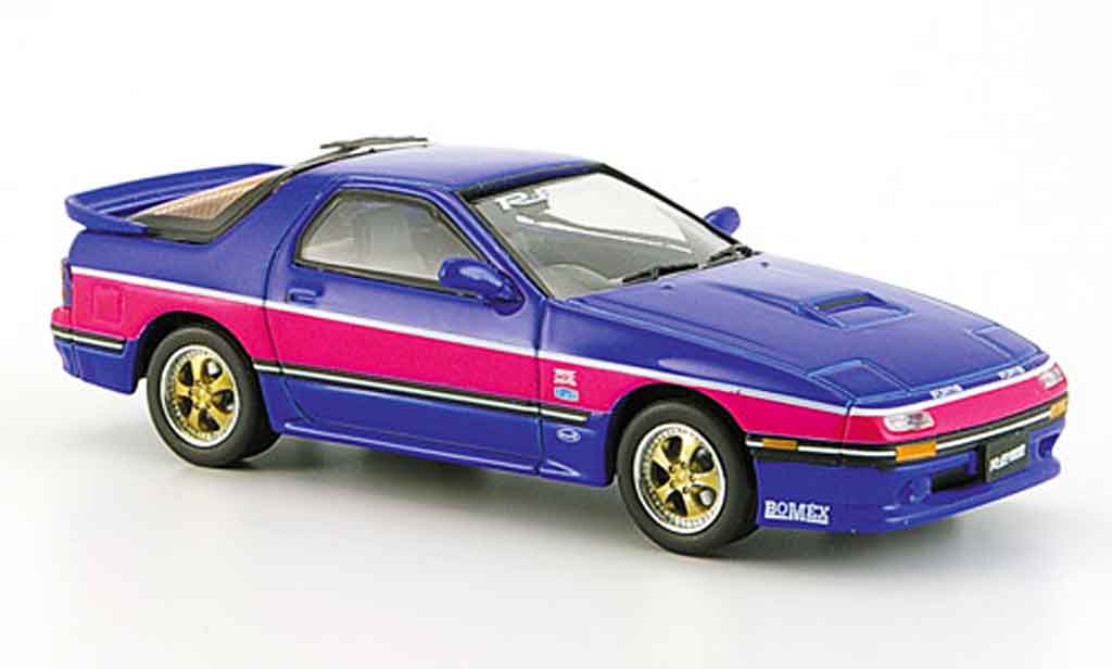 Mazda RX7 1985 1/43 Aoshima 1985 blu Savanna FC3S modellino in miniatura