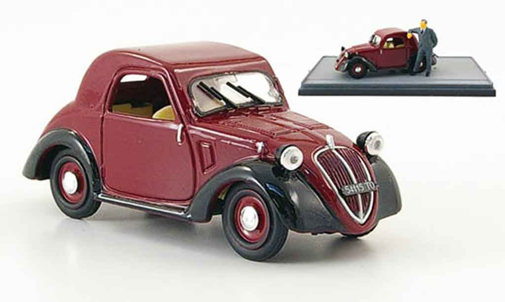 Fiat 500 1/43 Brumm A Topolino rosso nero 1936 modellino in miniatura