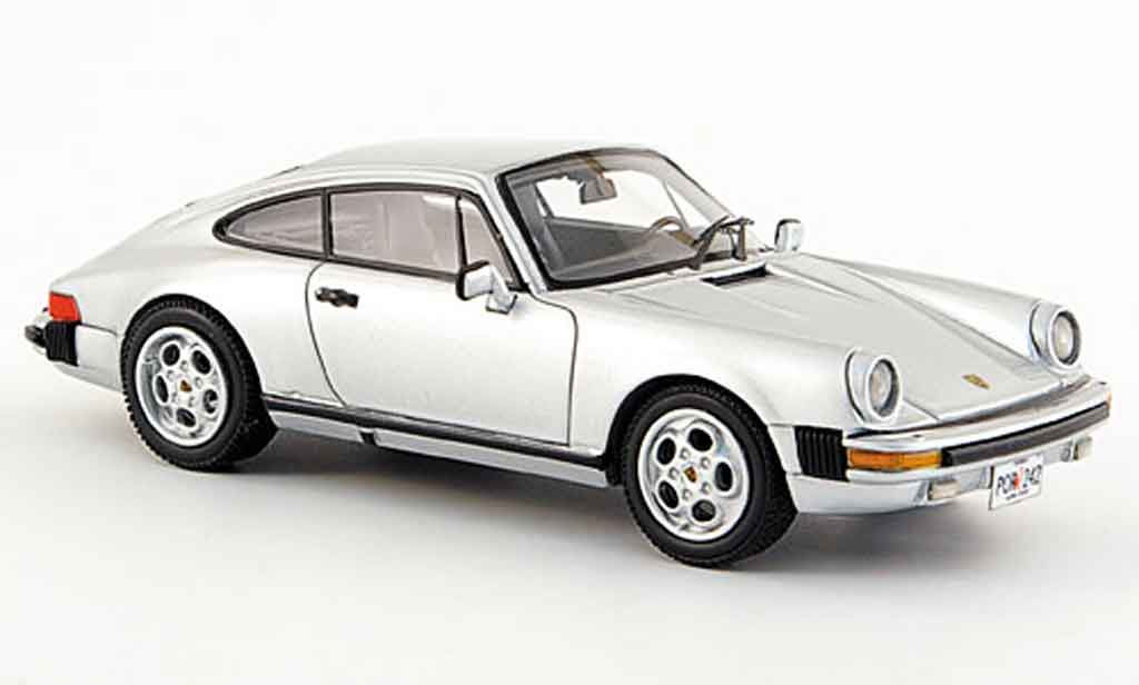 Porsche 930 1/43 Neo Carrera Coupe grigio metallisee USA Version 1985 modellino in miniatura