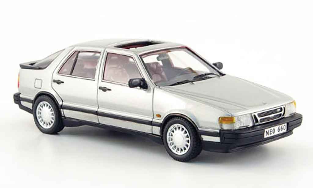 Saab 9000 Turbo 1/43 Neo Turbo grigio 1988 modellino in miniatura