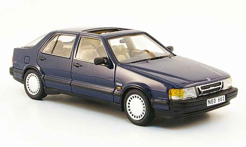Saab 9000 1/43 Neo i blu 1988 modellino in miniatura