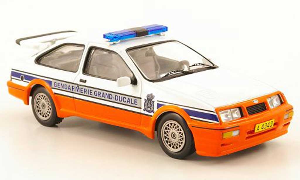 Ford Sierra Cosworth RS 1/43 IXO Cosworth RS Cosworth Gendarmerie Grand-Ducale (L) 1988 modellino in miniatura