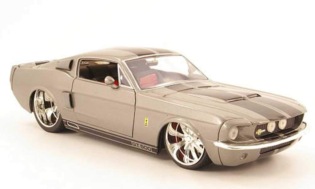 Shelby GT 500 1/18 Jada Toys kr grigio/nero 1967 modellino in miniatura