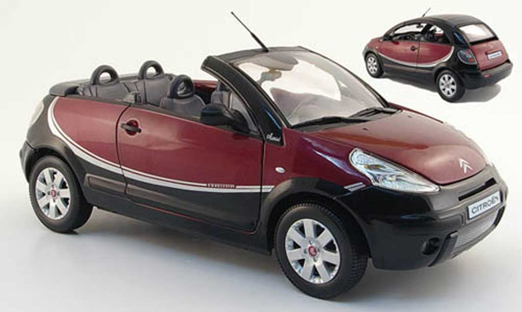 Citroen C3 Charleston 1/18 Norev Charleston pluriel rosso/nero 2008 modellino in miniatura