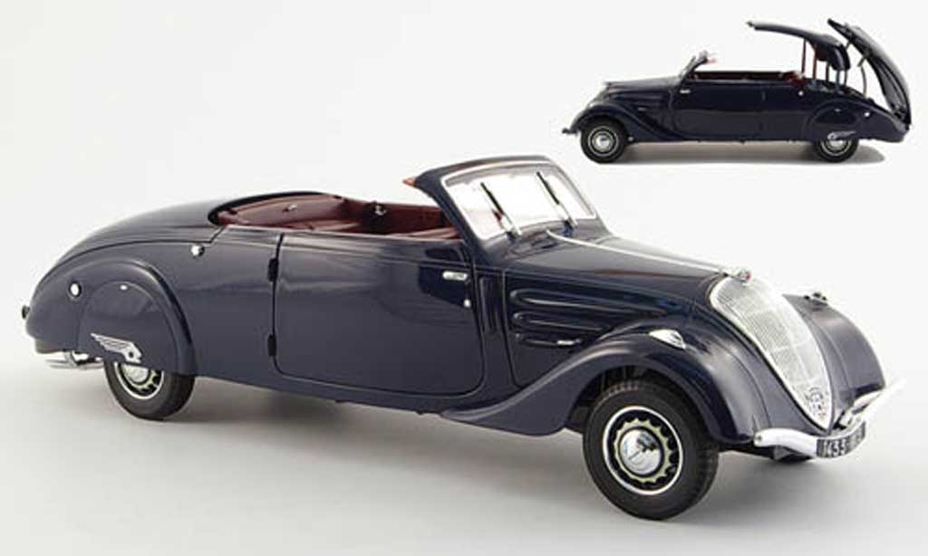 Peugeot 402 1/18 Norev eclipse blu 1937 modellino in miniatura