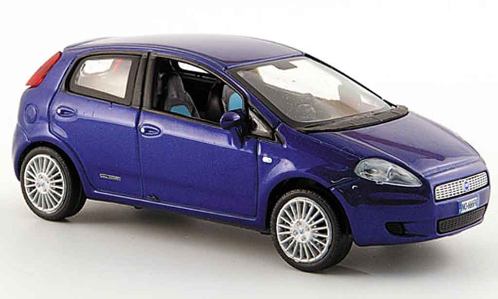 Fiat Punto Grande 1/43 Norev Grande blu funfturig 2005 modellino in miniatura
