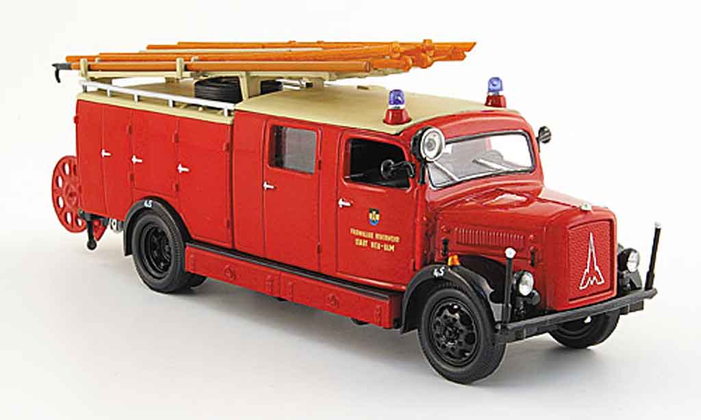 Magirus SLG 1/43 Yat Ming S 3000 Freiwillige pompier Stadt Neu Ulm 1941 modellino in miniatura