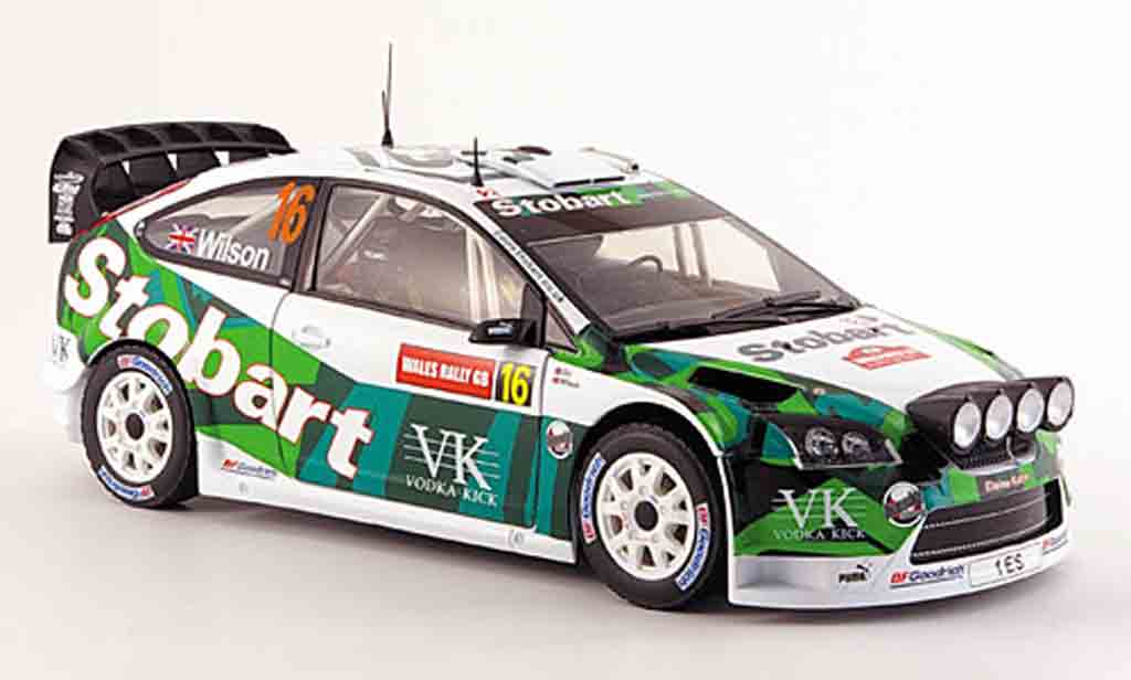 Ford Focus RS WRC 1/18 Sun Star RS WRC no.16 wilson/orr rallye pays de galles 2007 modellino in miniatura
