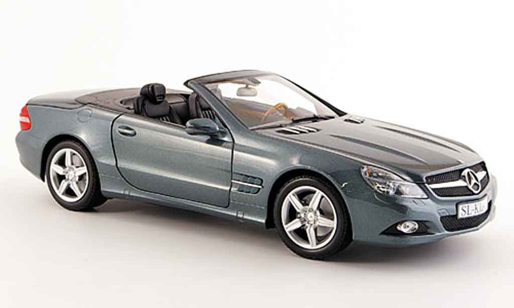 Mercedes Classe SL cabriolet 1/18 Minichamps cabriolet (r 230) grigio anthracite modellino in miniatura