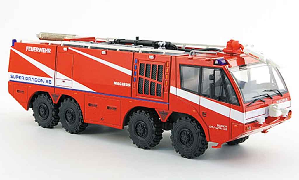 Magirus X8 1/43 Schuco Iveco Super Dragon Flugfeld Loschfahrzeug modellino in miniatura
