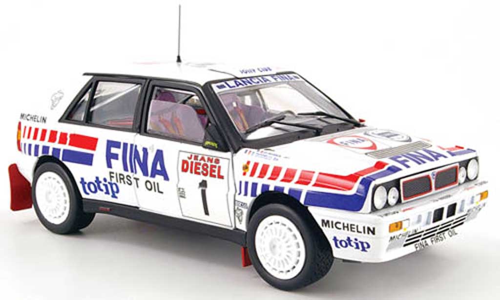 Lancia Delta HF Integrale 1/18 Sun Star HF Integrale 16v no.1 fina rallye san remo 1991 modellino in miniatura