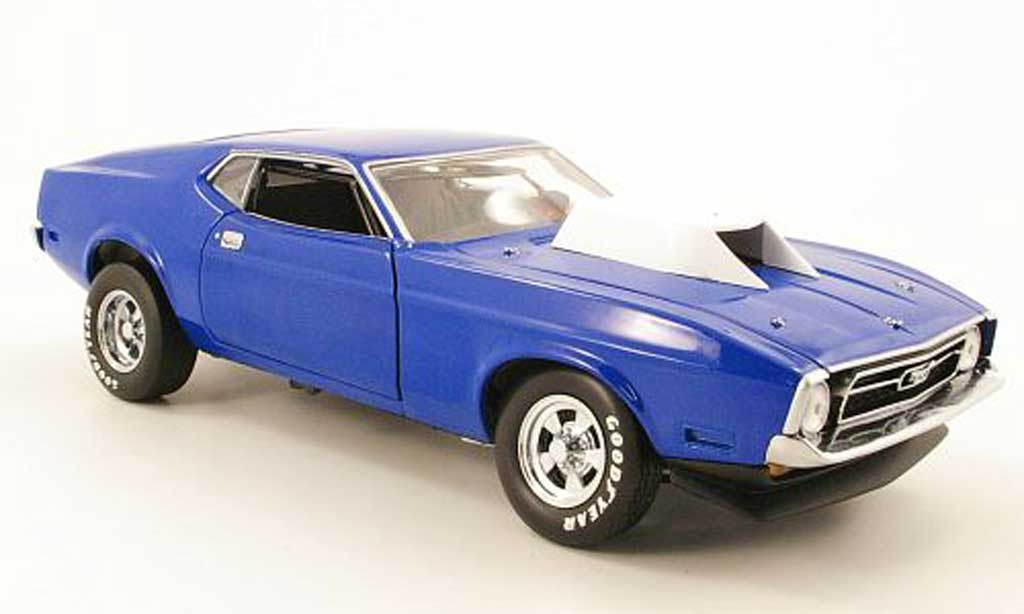 Ford Mustang 1971 1/18 Sun Star 1971 pro stock blu modellino in miniatura