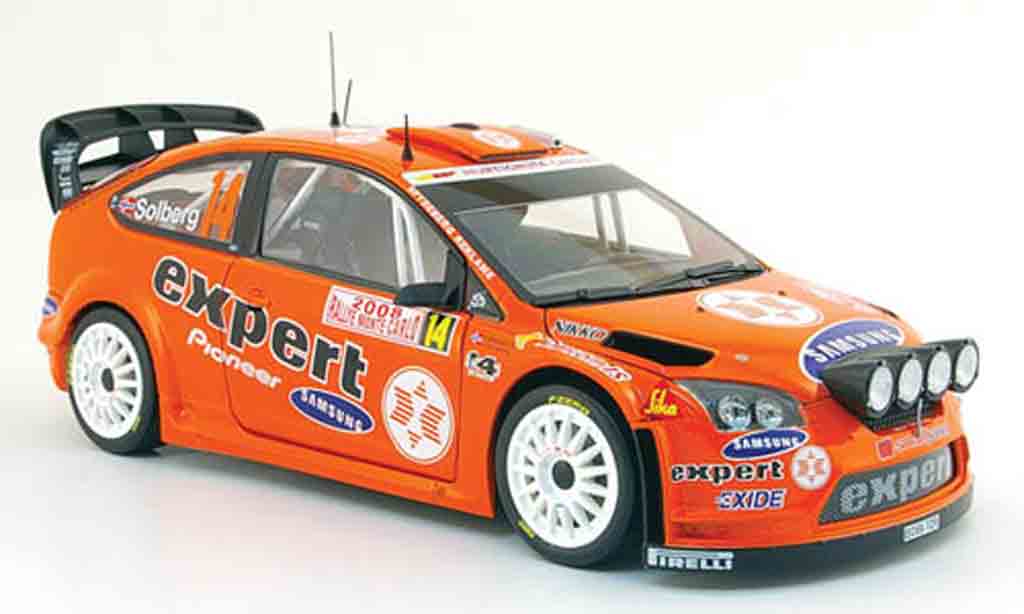 Ford Focus RS WRC 1/18 Sun Star RS WRC no.14 expert rallye monte carlo 2008 modellino in miniatura