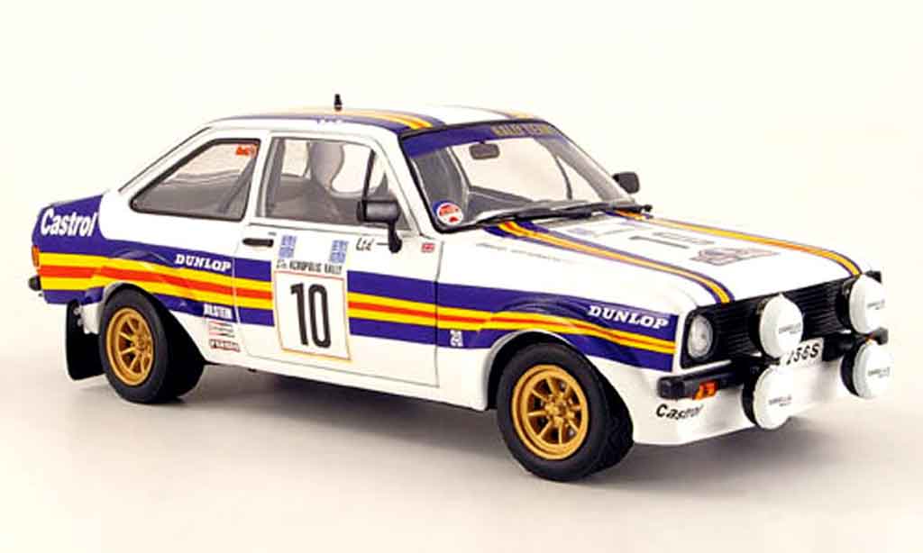 Ford Escort MK2 1/18 Sun Star MK2 rs no.10 rossohmans rallye akropolis 1980 modellino in miniatura