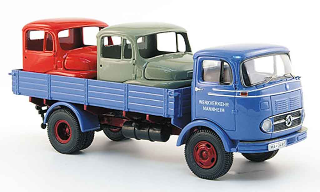 Mercedes LP 911 1/43 Premium Cls Pritsche blu avec Fahrerhauser Ladegut modellino in miniatura